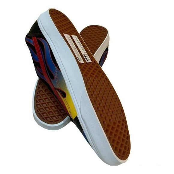 Vans Racer Old Skool Sneakers Mens Size 11 Canvas Flame Leather Skate Shoes NEW - Picture 9 of 11